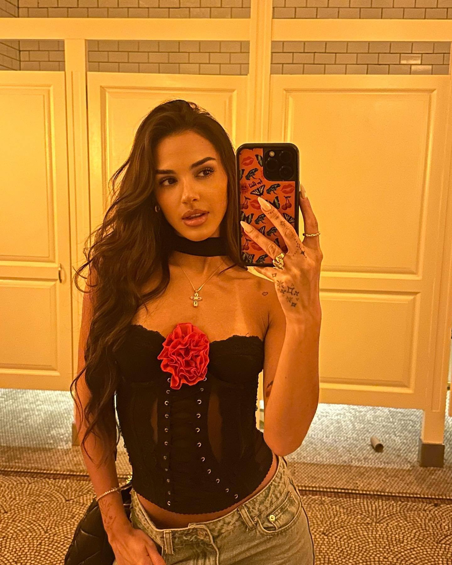 3D Flower Lace Camis Halter Crop Top