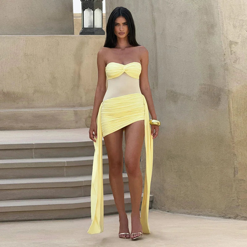 Off-shoulder Strapless Sexy Mini Dress