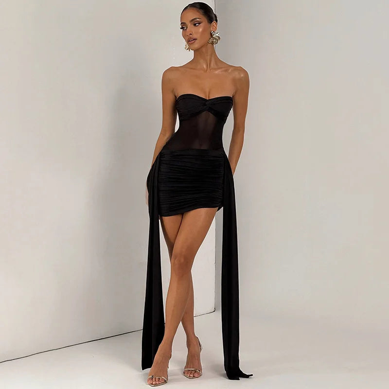 Off-shoulder Strapless Sexy Mini Dress