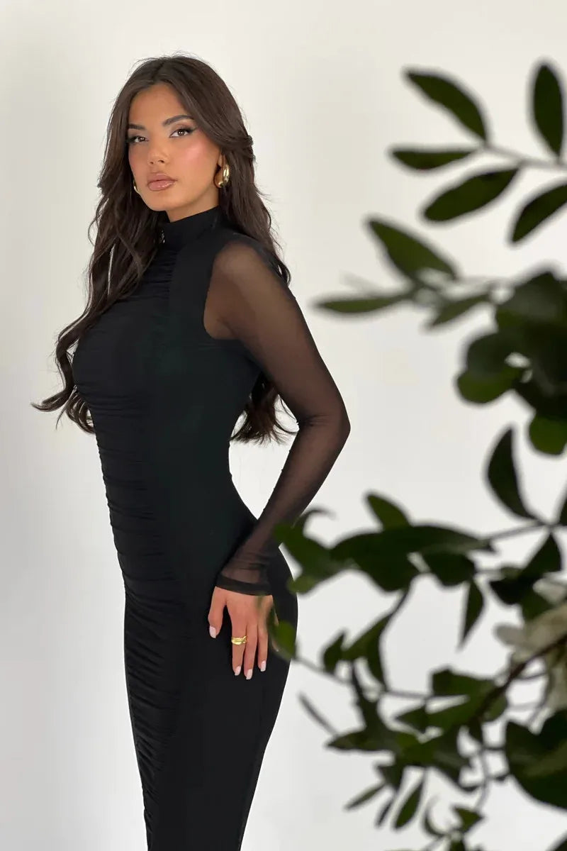 Turtleneck Sexy Bodycon Long Dress