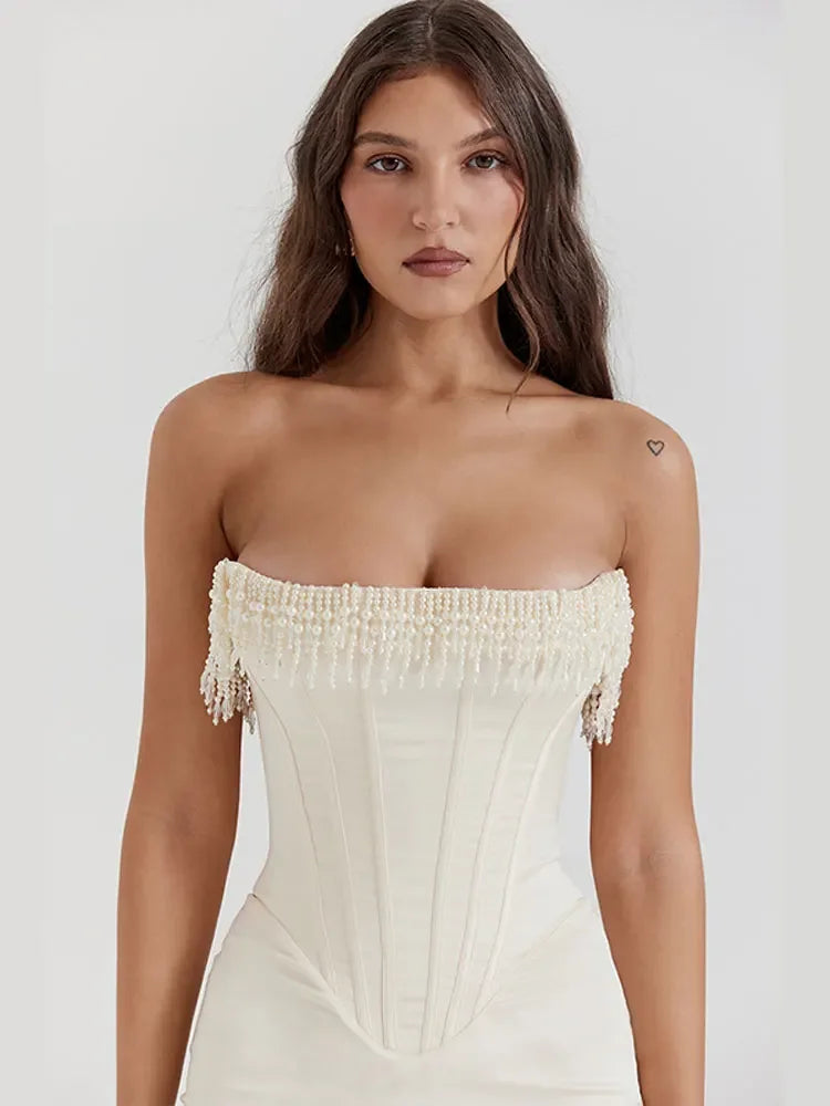 Strapless Fish slim Dress