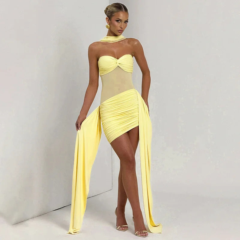 Off-shoulder Strapless Sexy Mini Dress