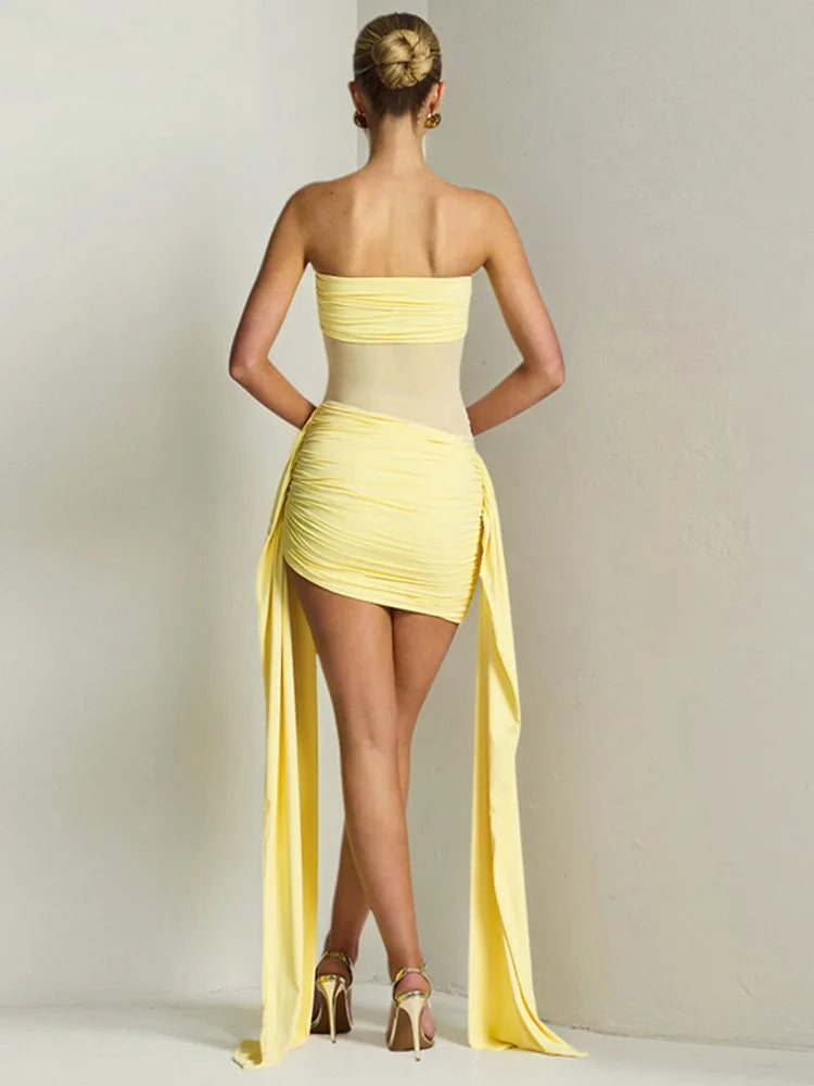 Off-shoulder Strapless Sexy Mini Dress