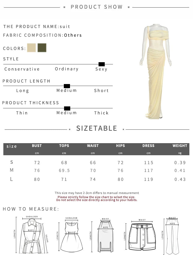 Waistless Shoulder Off High Side Slit Maxi Dress