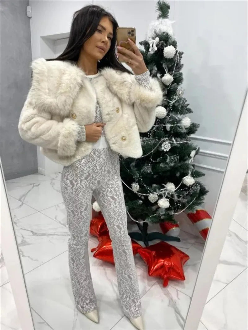 Lace Print Long Sleeve Jumpsuits