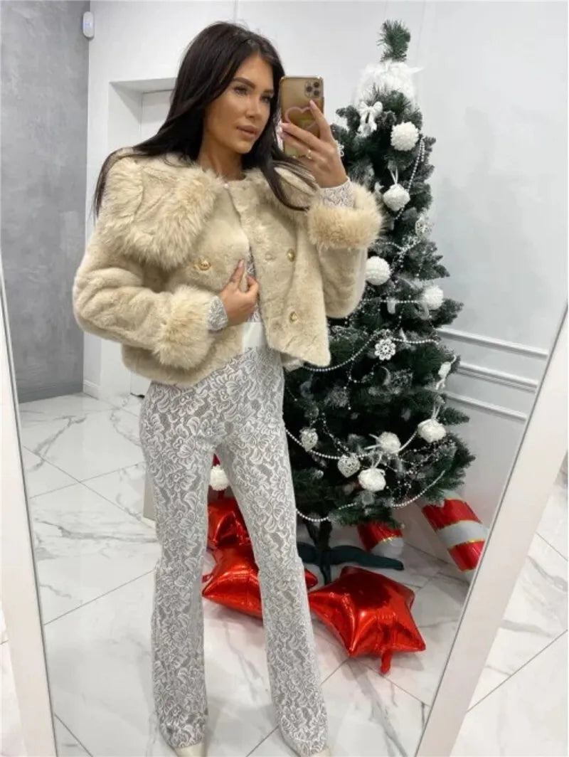 Lace Print Long Sleeve Jumpsuits