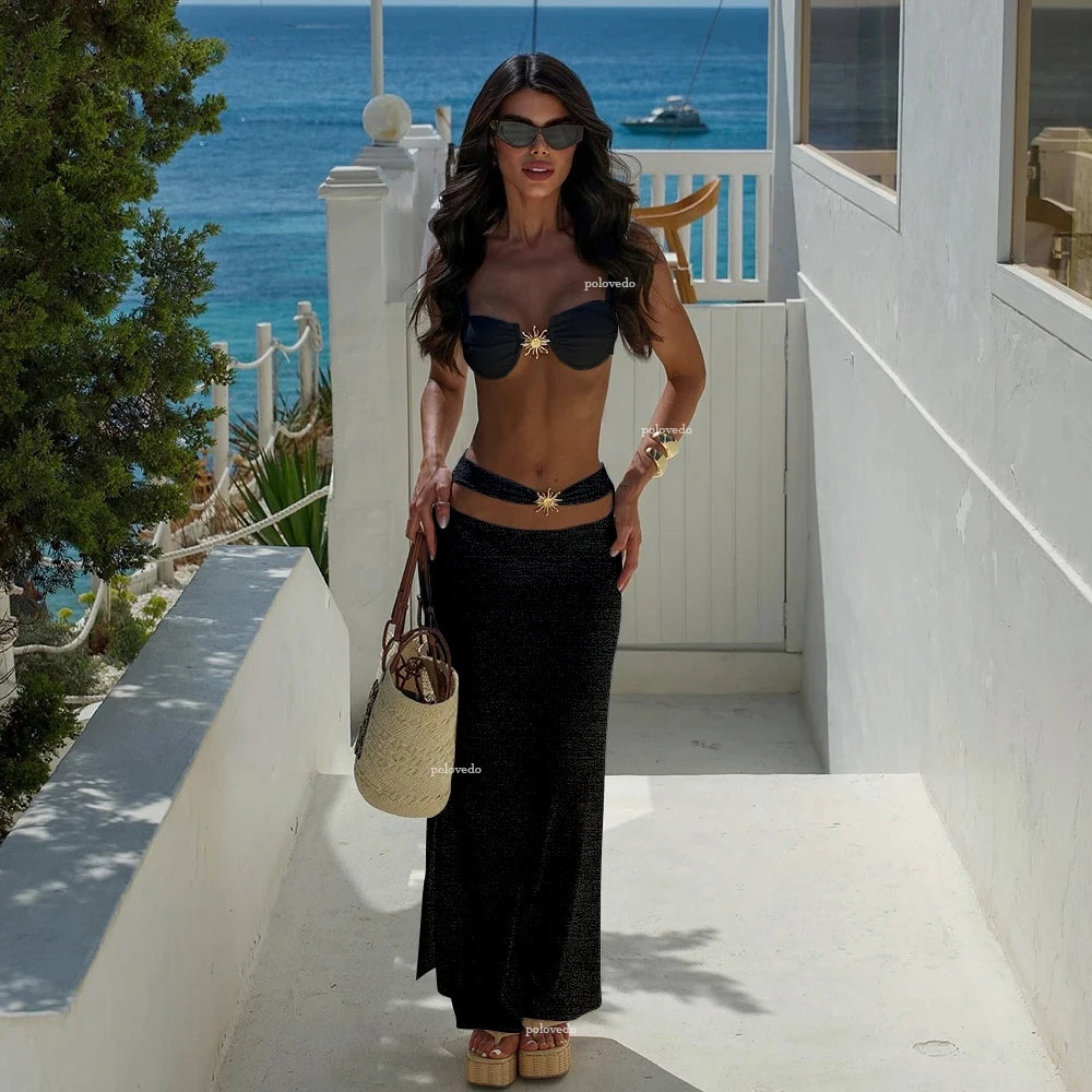 3 Pieces Bikini Set Push Up sun