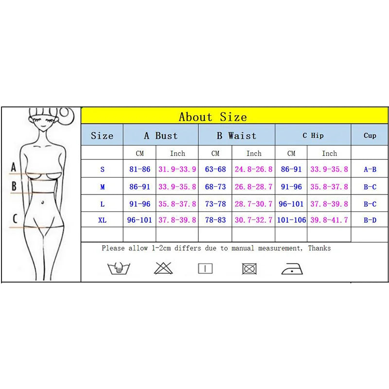 Swimwear Sexy Push Up Bikini Set