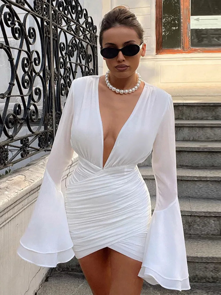 Deep V Neck Dress