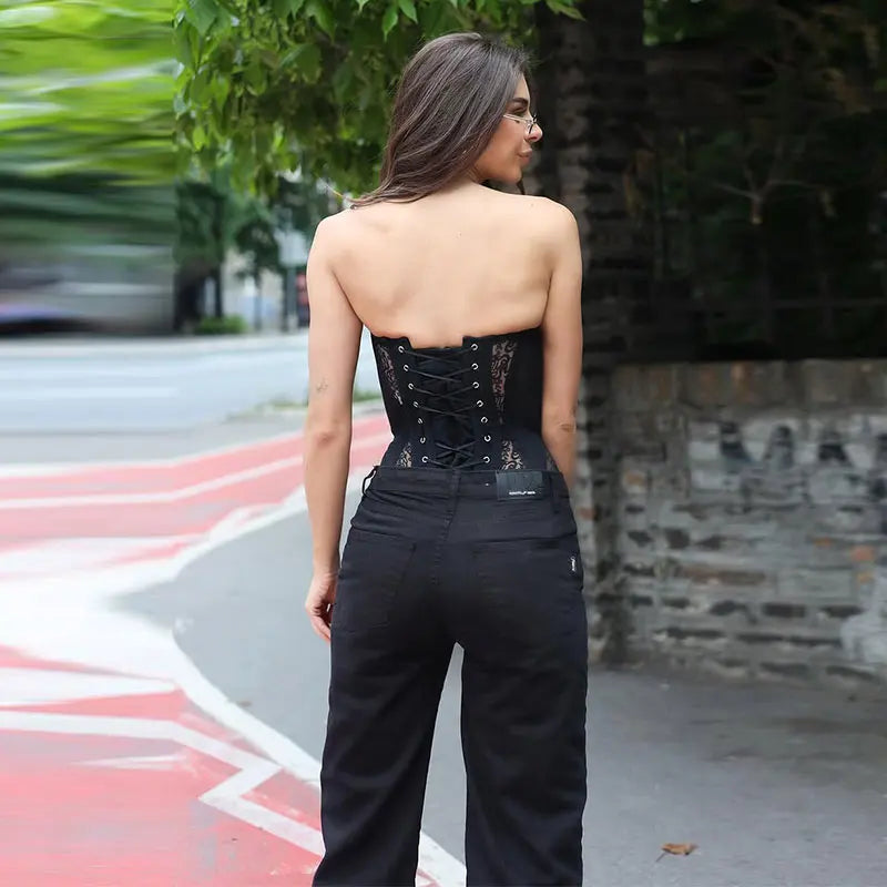 Sexy Solid Corset Elegant Sleeveless