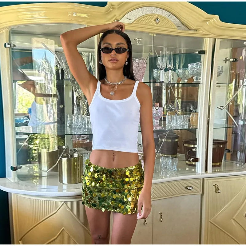 Sexy Sequined Mini Skirts