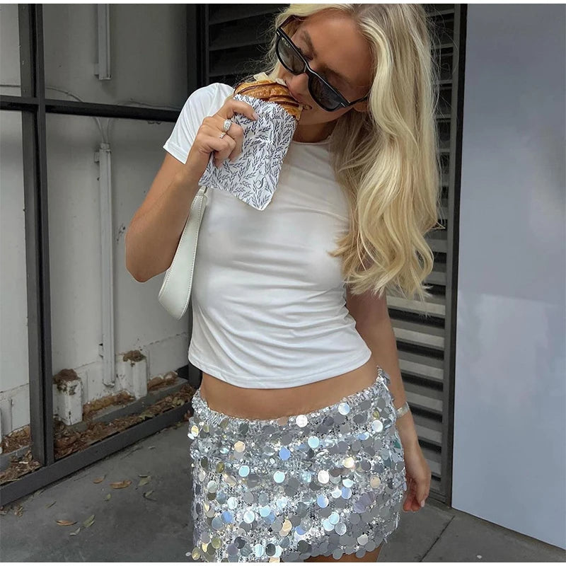 Sexy Sequined Mini Skirts