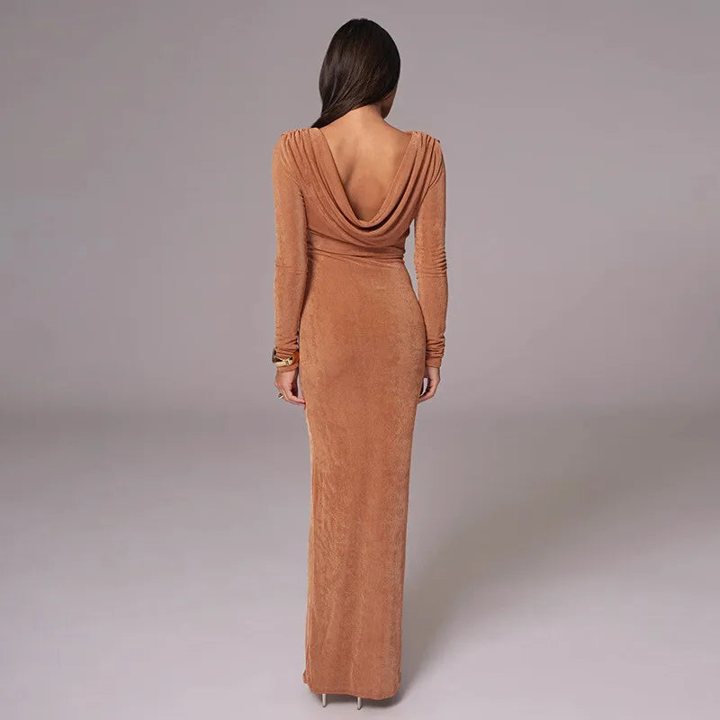 Long Sleeve Sexy Maxi Dress