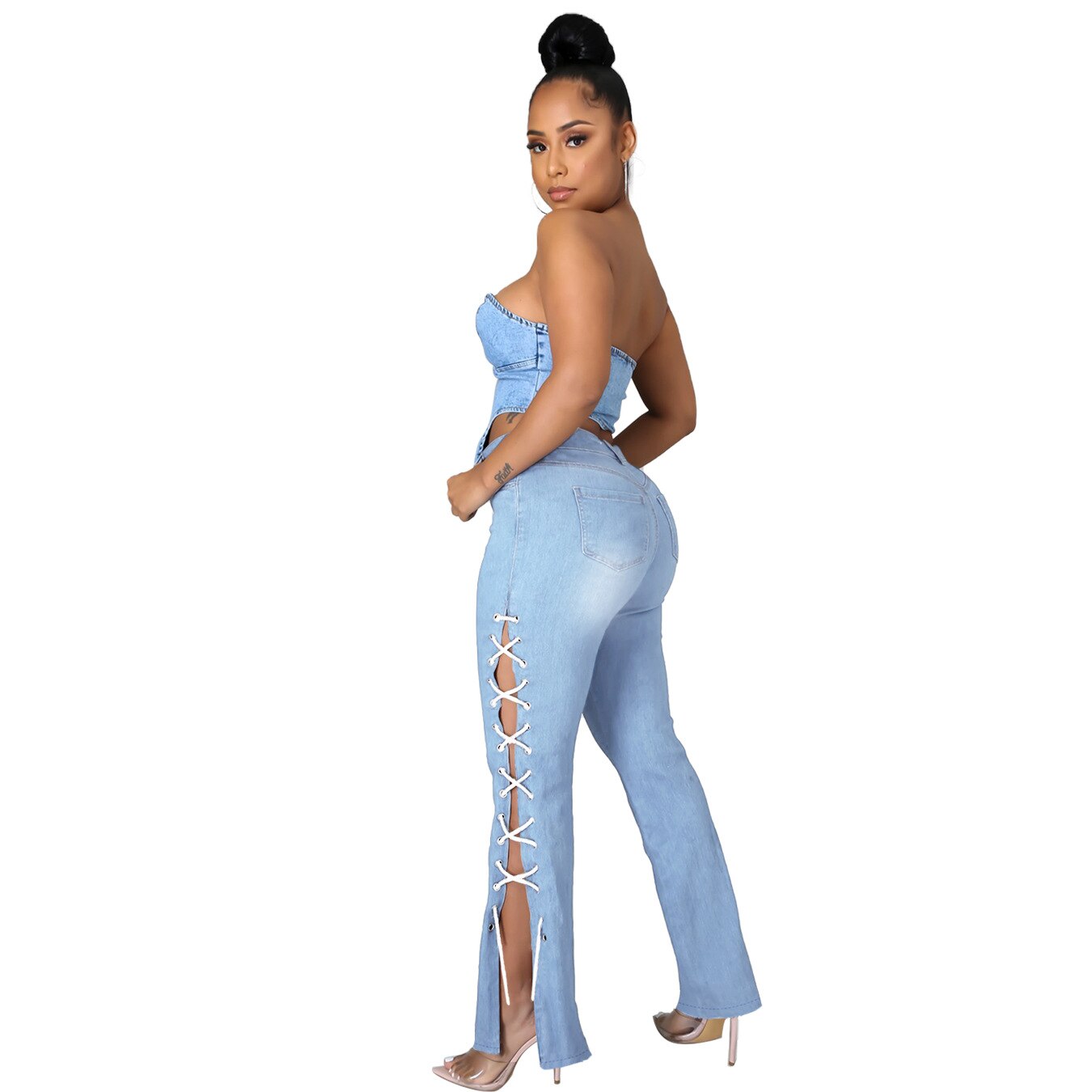 Flare Jeans with Badge