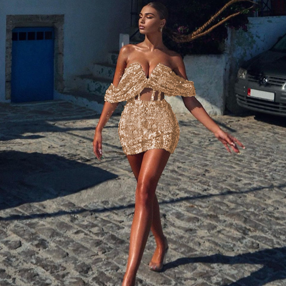 Shoulder Wrapping Dress