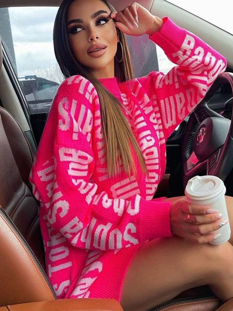 Dress Knitted Long Sleeve