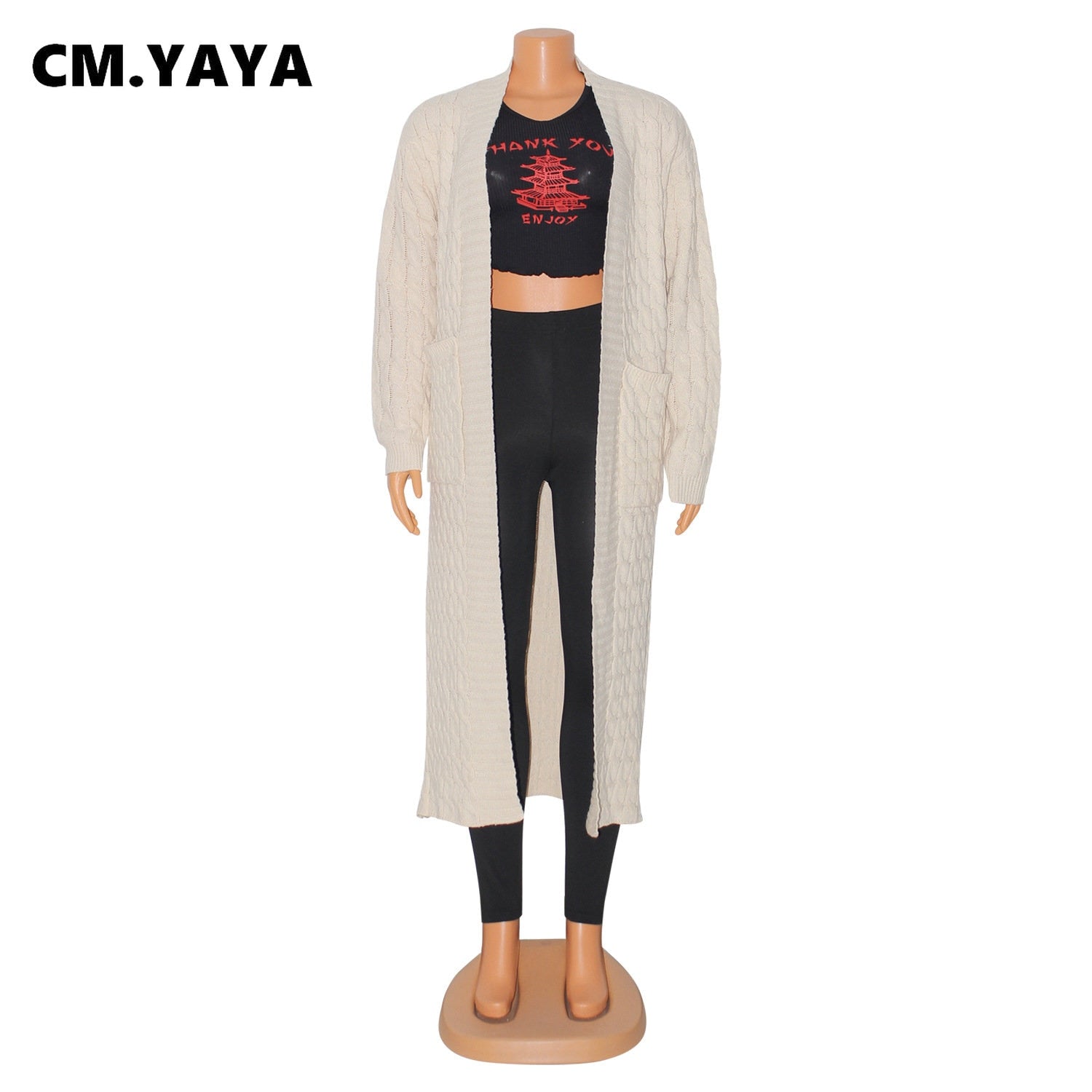 Long Open Stitch Cardigan