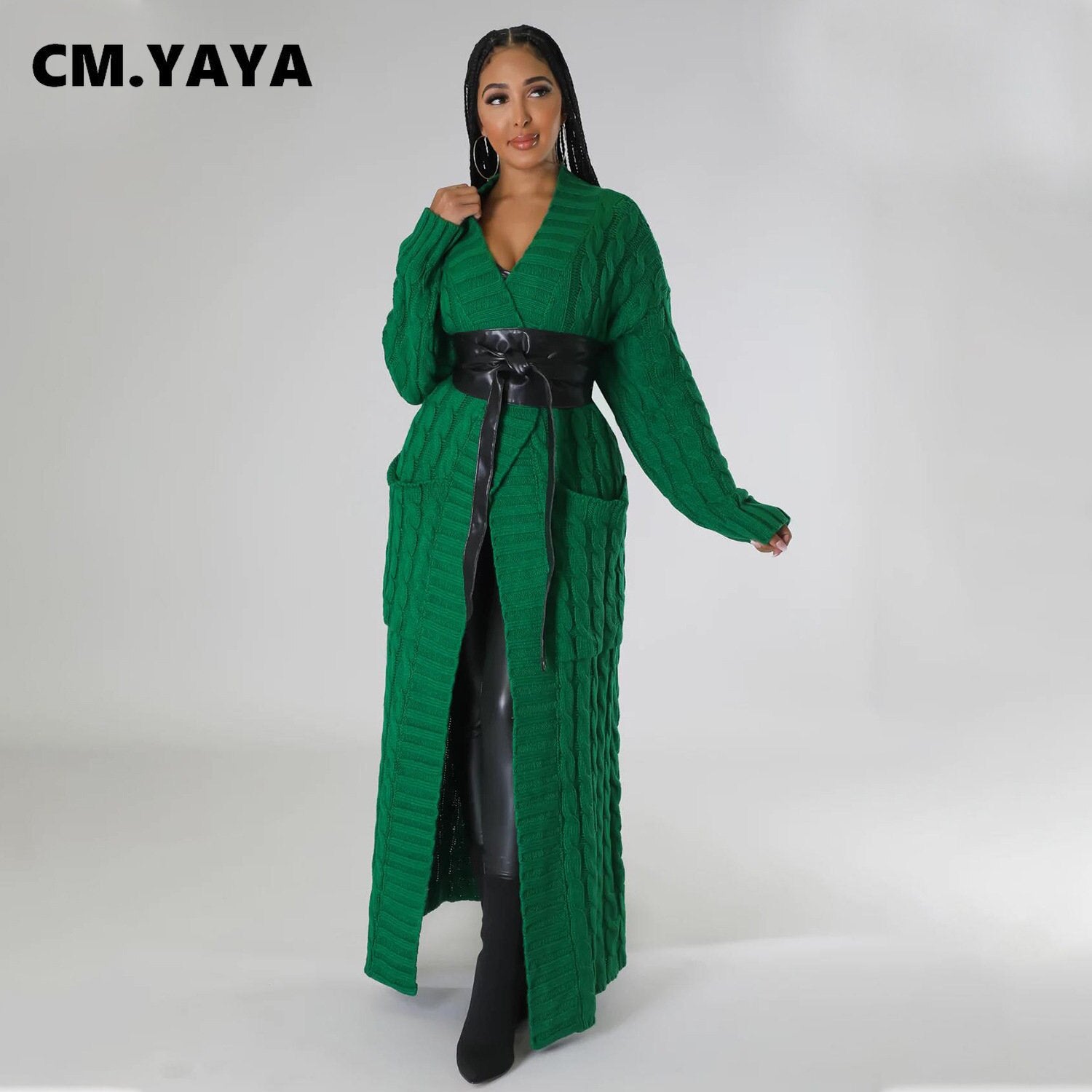 Long Open Stitch Cardigan