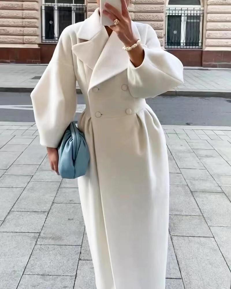 Long Coat with Draped