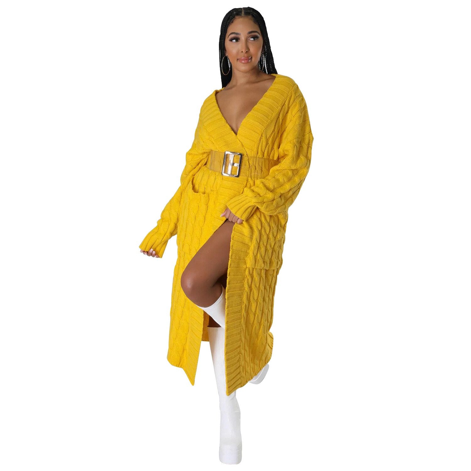 Long Open Stitch Cardigan