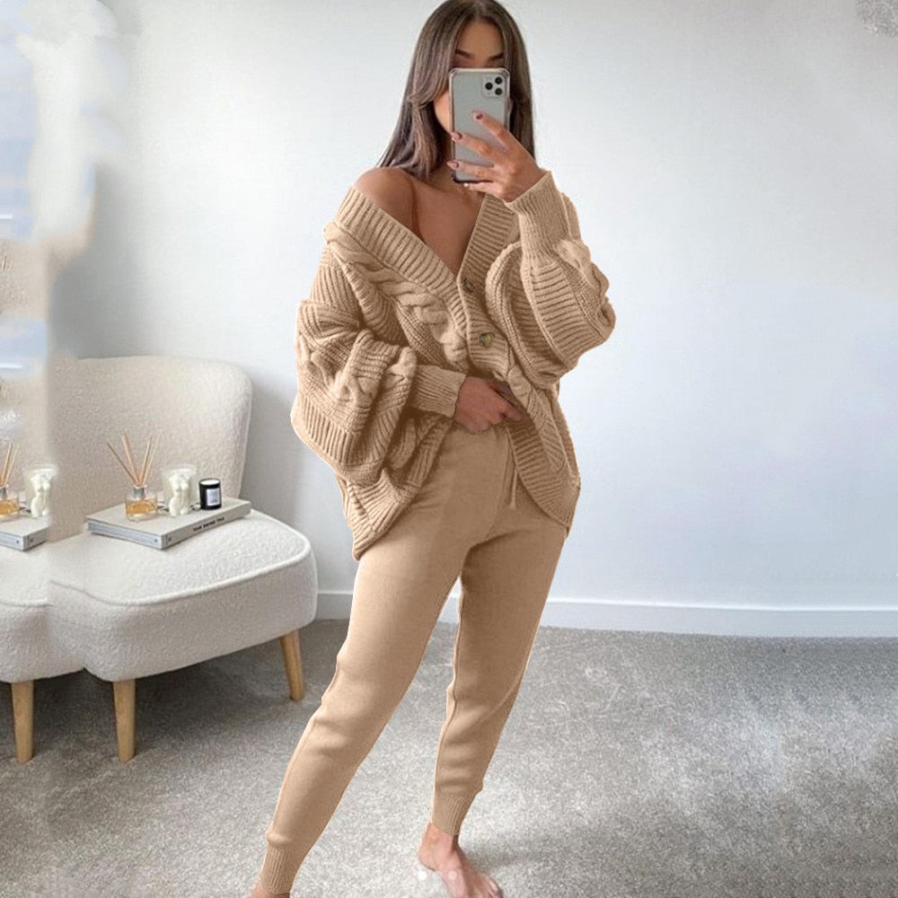 Sweater Cardigan Set