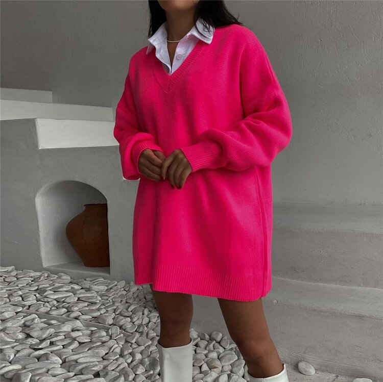 V-neck Sweater Oversize