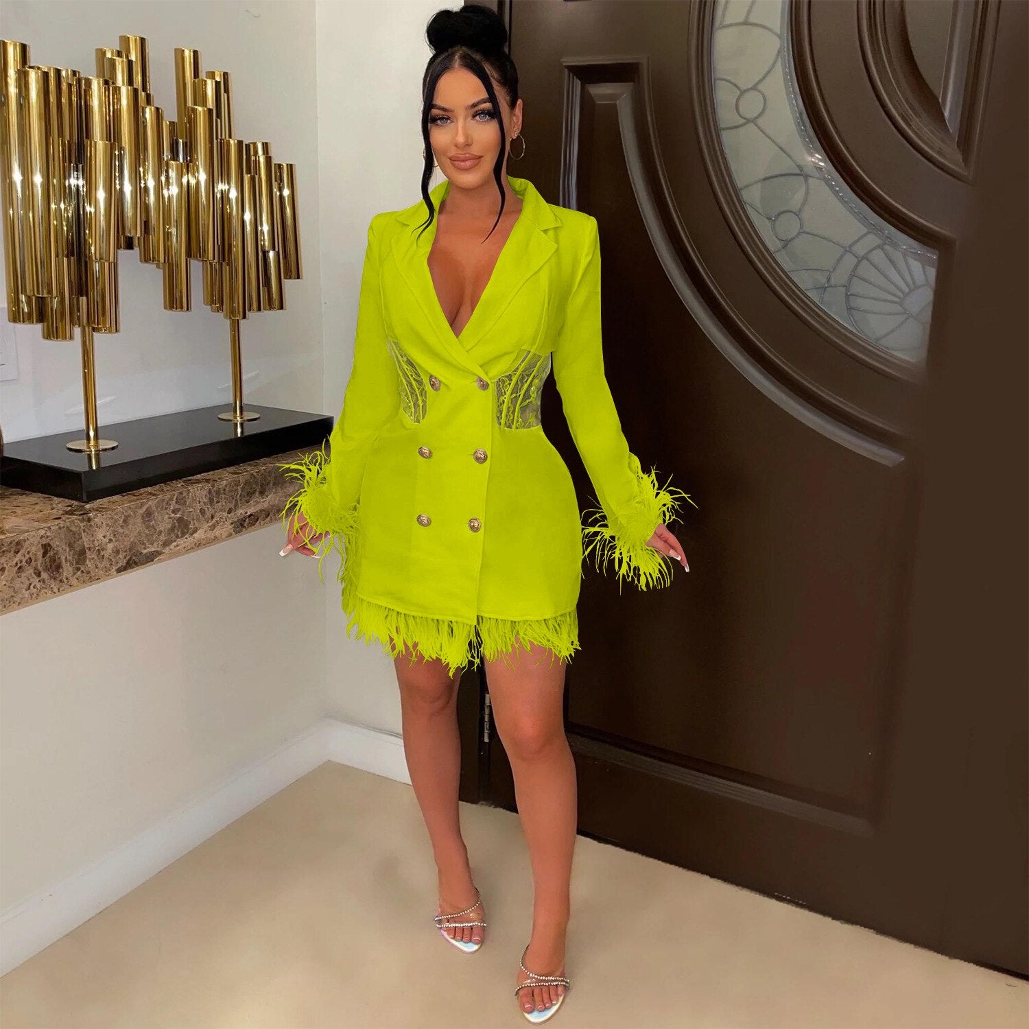 Pencil Dress with Collar