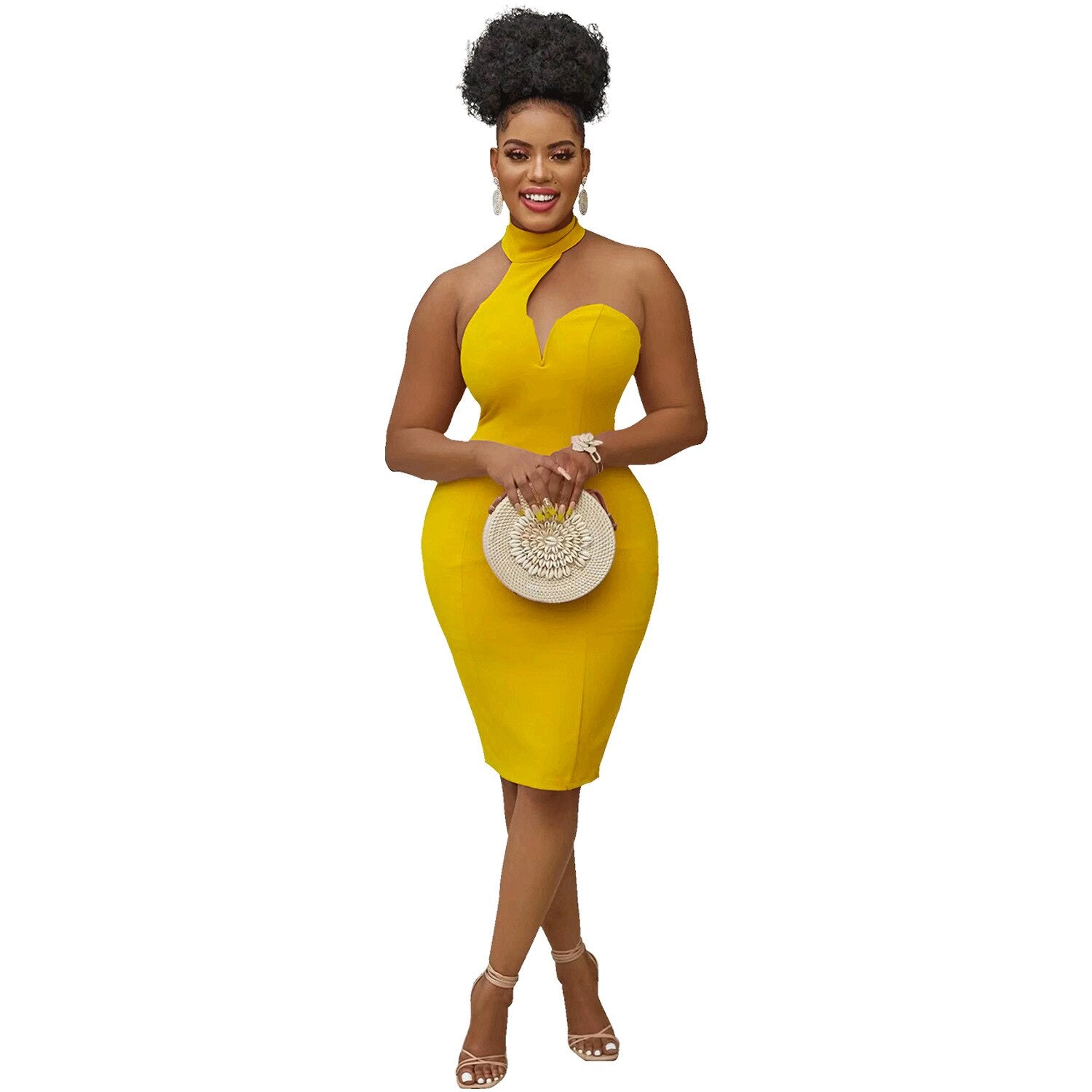 Halter Neck Pencil Dress