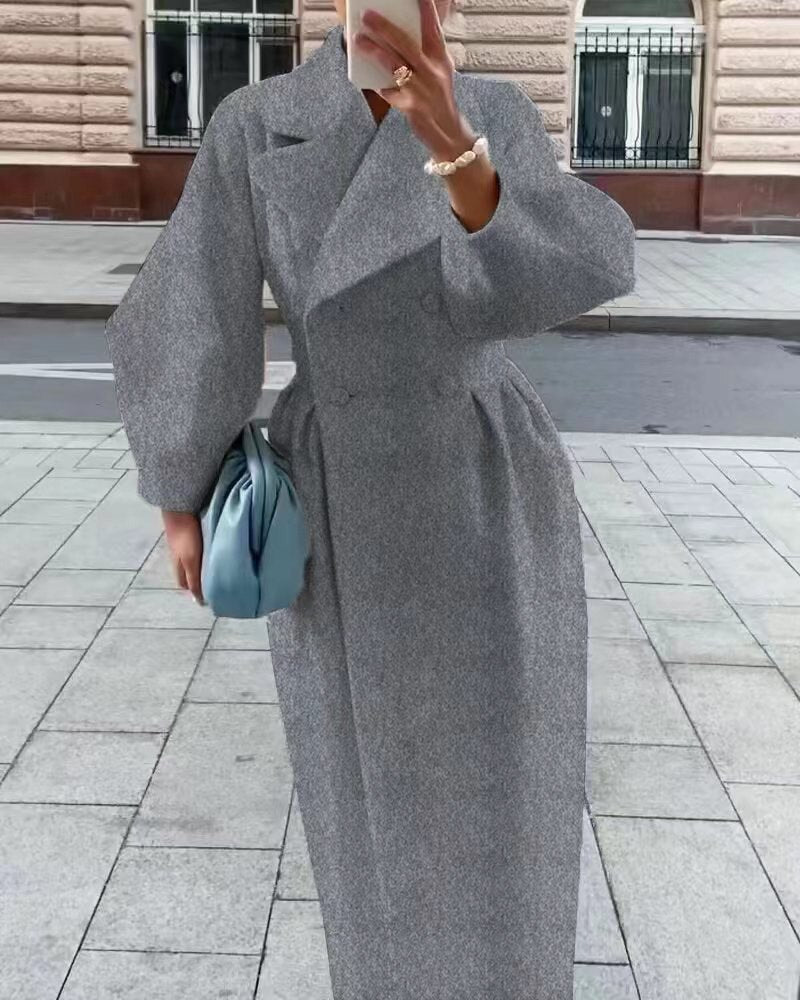 Long Coat with Draped