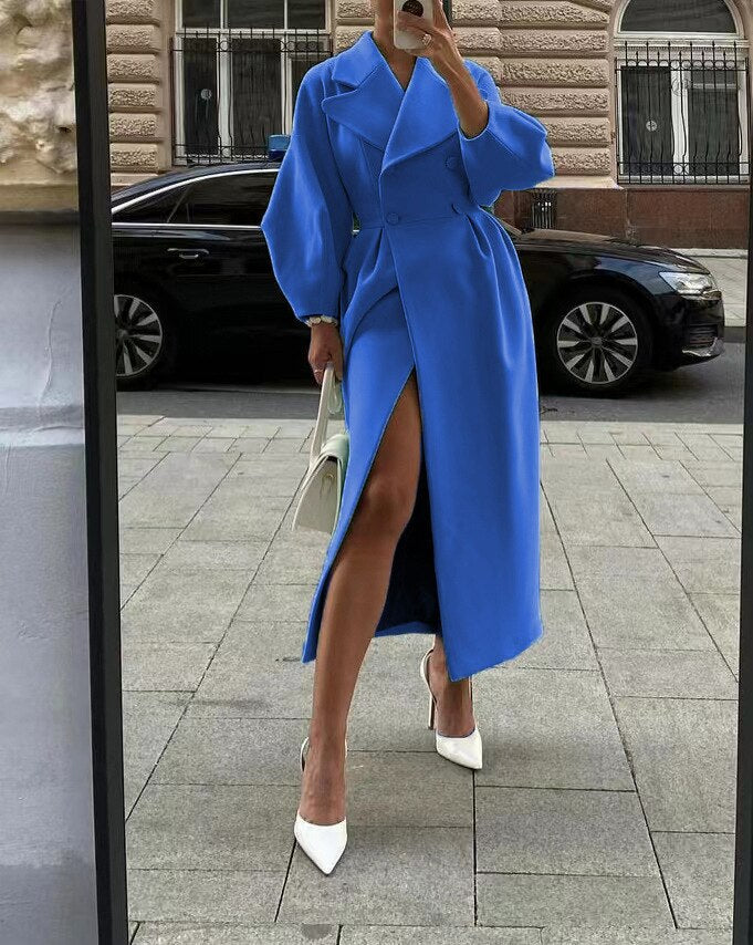 Long Coat with Draped
