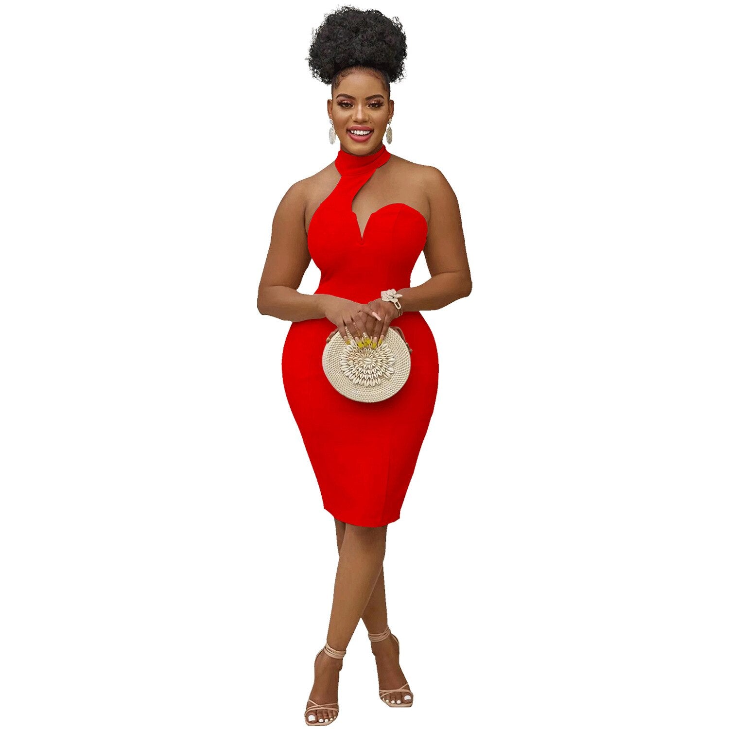 Halter Neck Pencil Dress