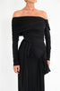 Strapless Backless Ruched Long Dress