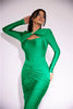 Hollow Out Long Sleeve Sexy Maxi Dress