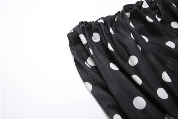 Polka Dot Turtleneck Mini Dress