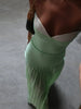 Puss Patchwork Strapless Bodycon dress