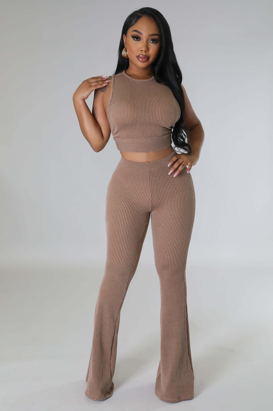 Open Side Pants Suit