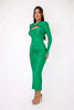 Hollow Out Long Sleeve Sexy Maxi Dress