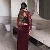 Lace Patchwork Velvet Maxi Dress