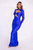 Elegant Hollow Out Long Sleeve Sexy Maxi Dress