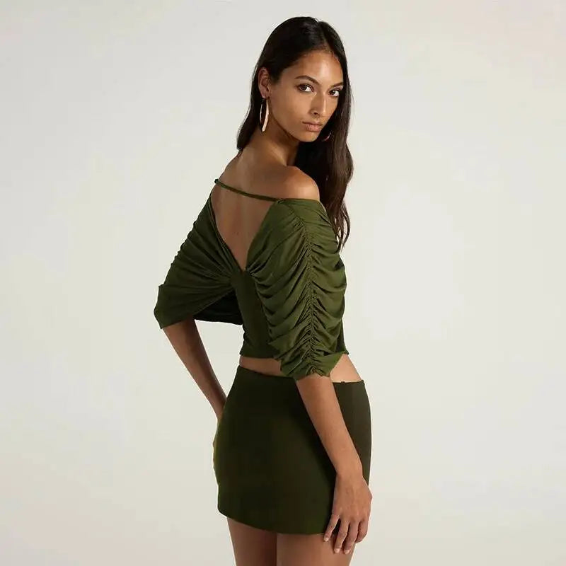 Backless Skirt Two Pieces Sets