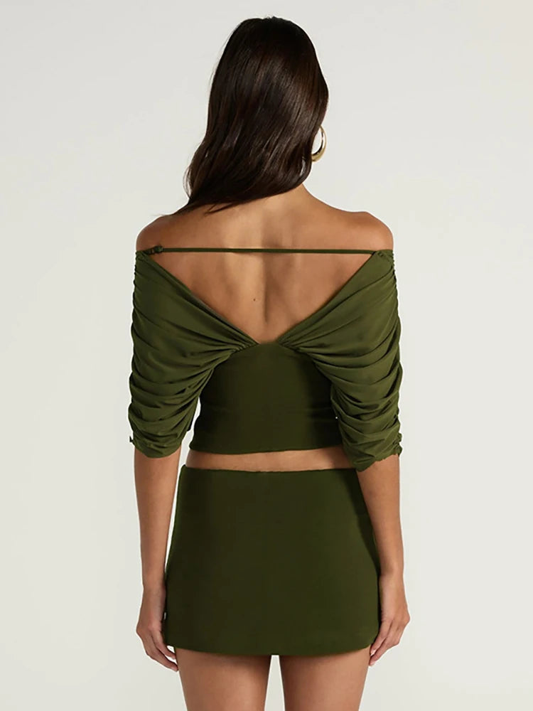 Backless Skirt Two Pieces Sets