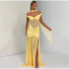 Off-shoulder Backless Maxi Dress