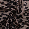 Satin Leopard Print Long Skirt