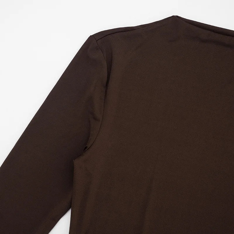 XIAOTANG Long Sleeve Ruched Sexy Mini Dress Women Autumn Winter New Elegant High Waist Bodycon Club Party Dresses Female