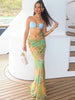 Flowers Low-Neck Sleeveless dress