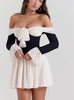 Slash Neck Strapless dress