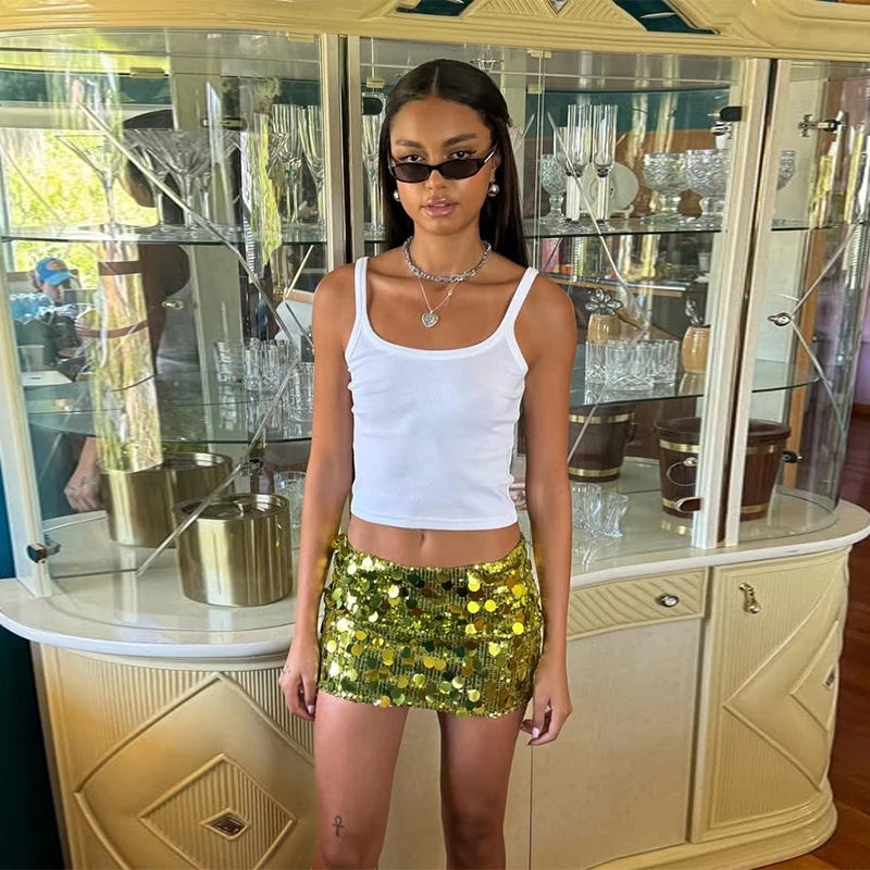 Sexy Sequined Mini Skirts