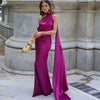 Elegant Satin Ribbons Halter Party Dress