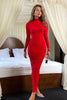 Turtleneck Sexy Bodycon Long Dress