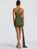 Mesh Patchwork Backless Ribbon Mini Bodycon dress